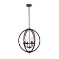 Chloe Industrial 4 Light Oil Rubbed Bronze Pendant