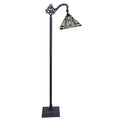 Chloe Kinsey Collection Tiffany Style 1 Light Blackish Bronze Floor Lamp