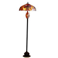 Chloe Tiffany Style Victorian Design 3 Light Dark Bronze Floor Lamp