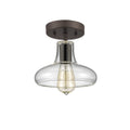 Chloe Loft Industrial 1 Light Oil Rubbed Bronze Semi Flush Mount