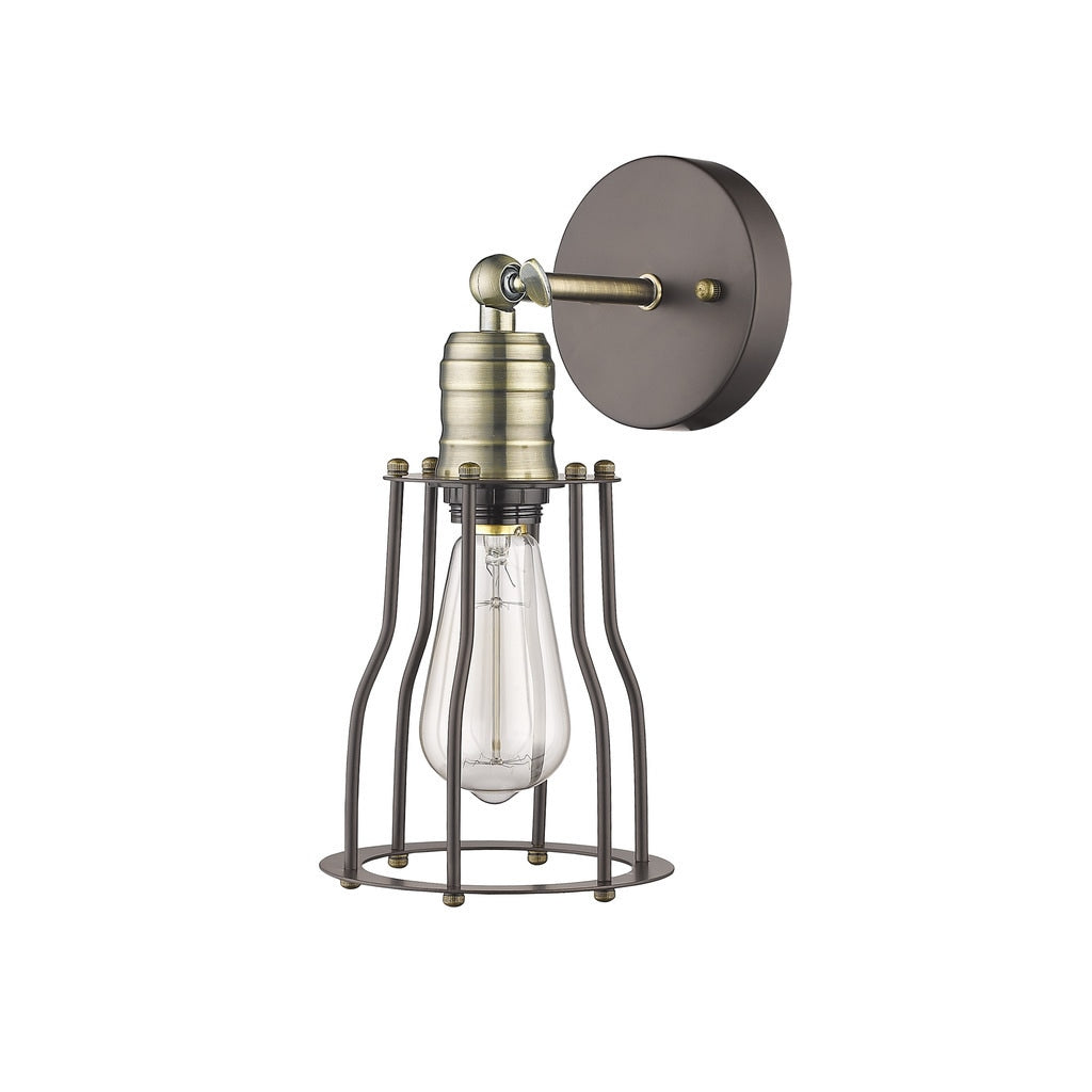 Chloe Loft Industrial 1 Light Oil Rubbed Bronze Wall Sconce