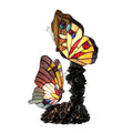 Chloe Tiffany Style Butterfly 2 Light Bronze Table Lamp