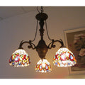 Chloe Tiffany Style 3 Light Dark Bronze Chandelier