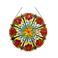 Chloe Tiffany Style Dragonfly Design Stained Glass Window Panel Suncatcher M