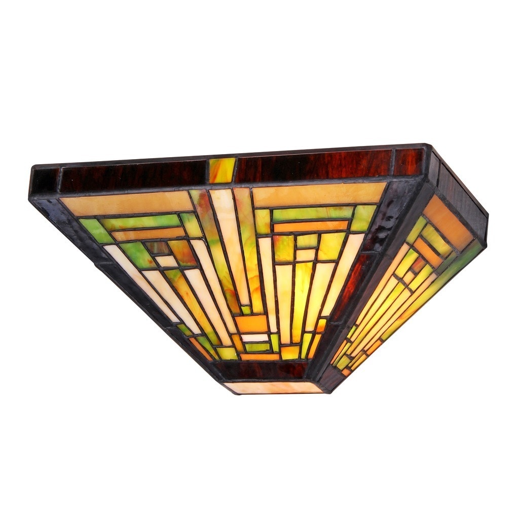 Chloe Tiffany Style Mission Design 1 Light Wall Sconce
