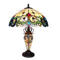 Chloe Tiffany Style Victorian Design 2 1 Light Antique Bronze Table Lamp
