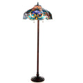 Chloe Tiffany Style Victorian Dragonfly Design 2 Light Bronze Floor Lamp