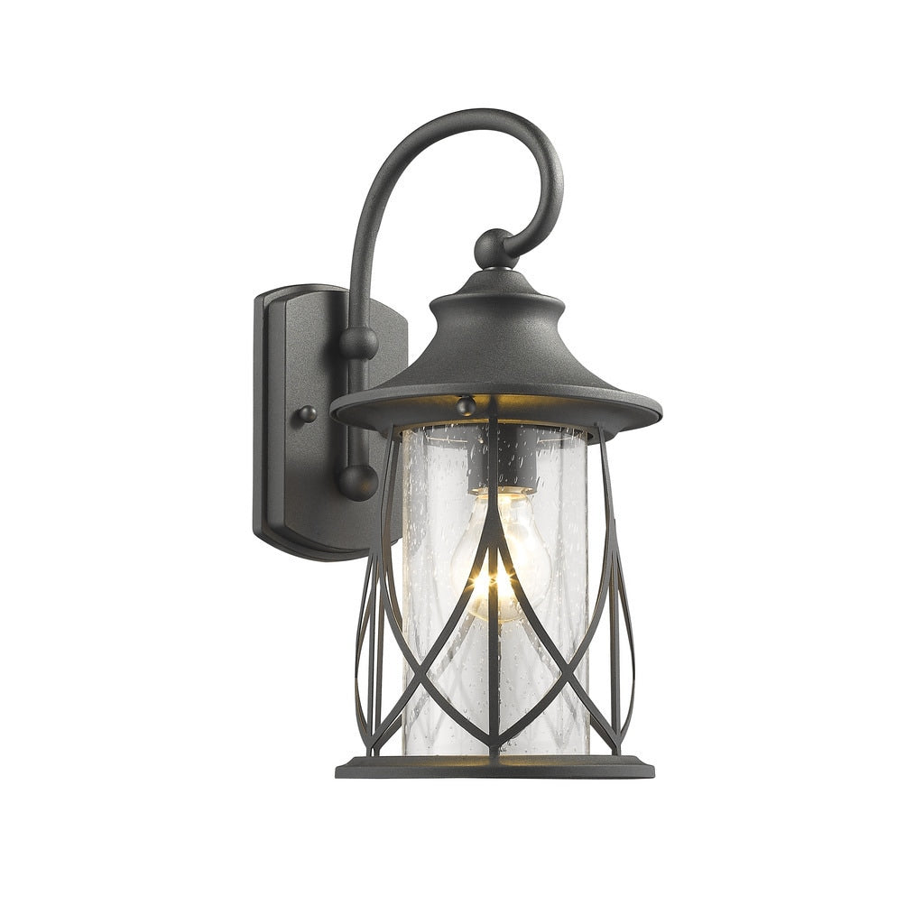 1 Light Black Outdoor Wall Lantern