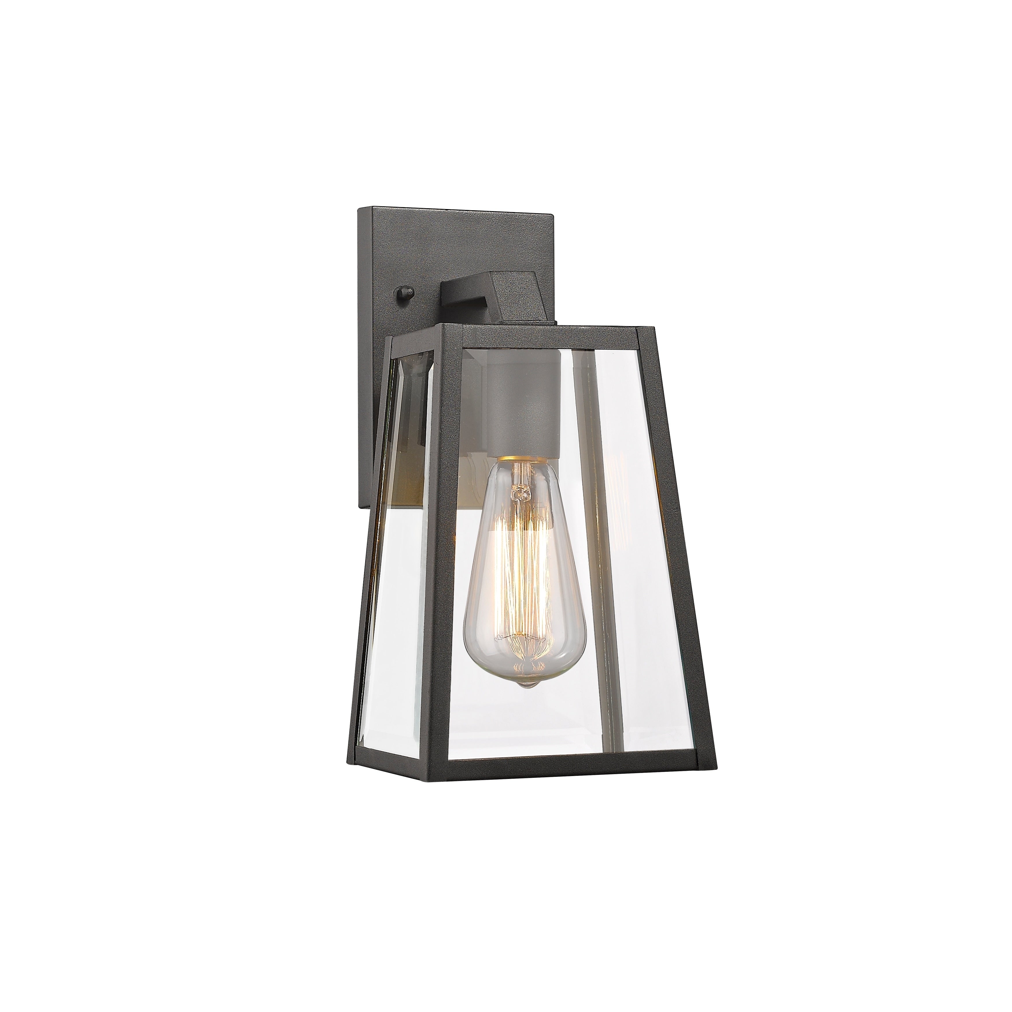 Chloe Lighting Transitional 1 Light Black Outdoor Wall Lantern