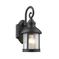 Chloe Transitional 1 Light Black Outdoor Wall Lantern