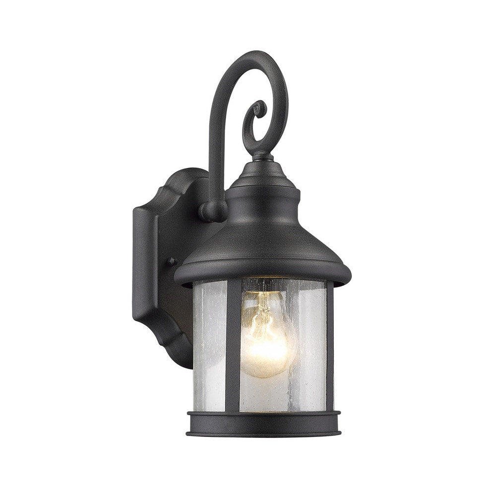 Chloe Transitional 1 Light Black Outdoor Wall Lantern