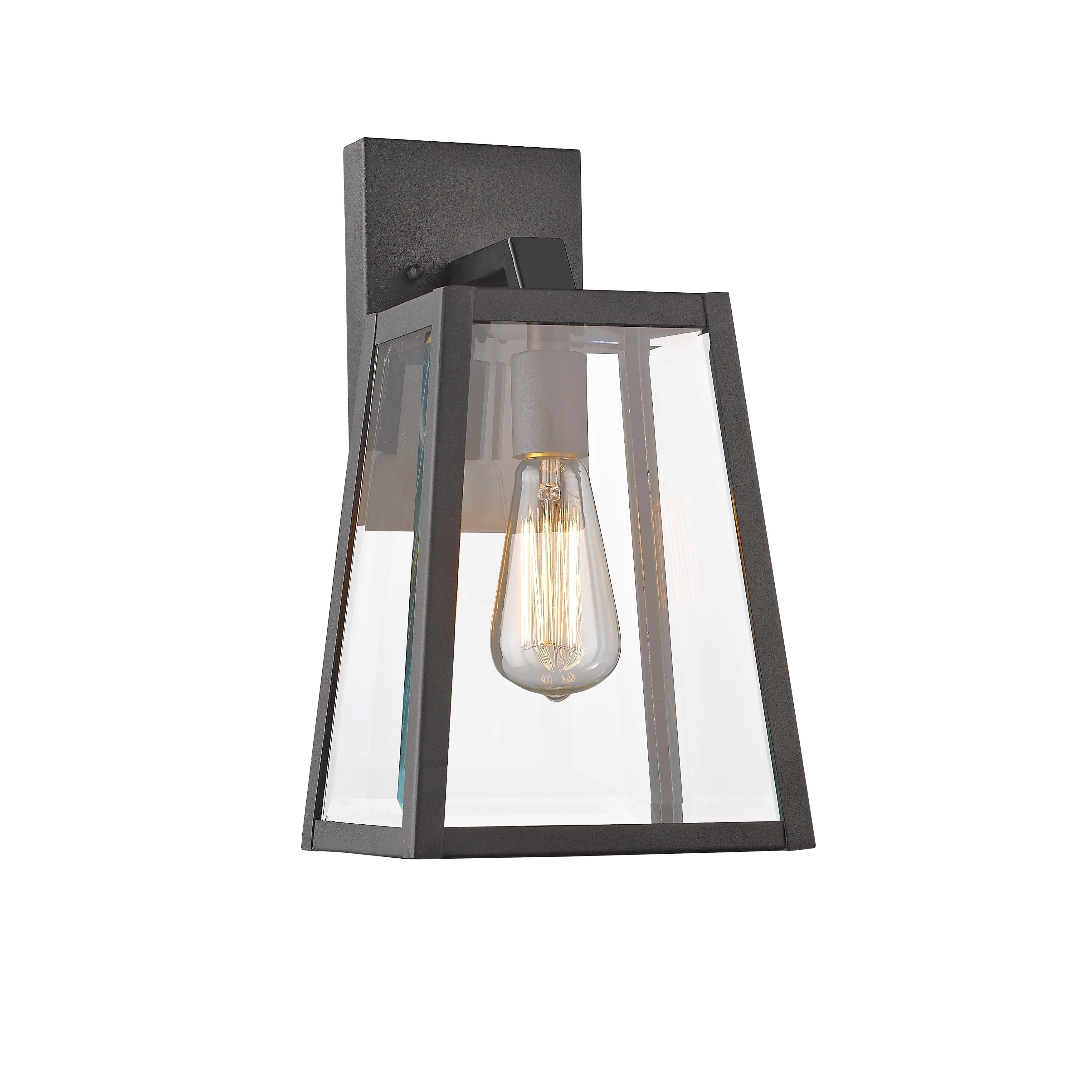 Chloe Lighting Transitional 1 Light Black Outdoor Wall Lantern