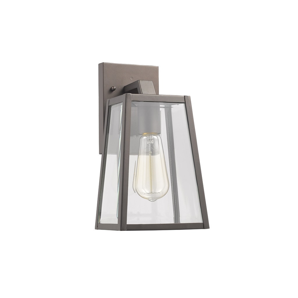 Chloe Transitional 1 Light Rubbed Bronze Outdoor Wall Lantern
