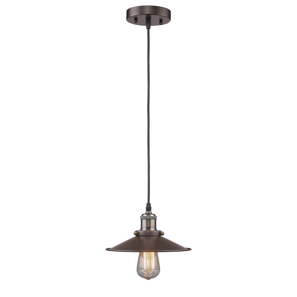 Chloe Loft Industrial 1 Light Oil Rubbed Bronze Mini Pendant