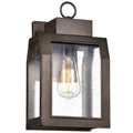 Milton 1 Light Antique Gold Outdoor Wall Lantern