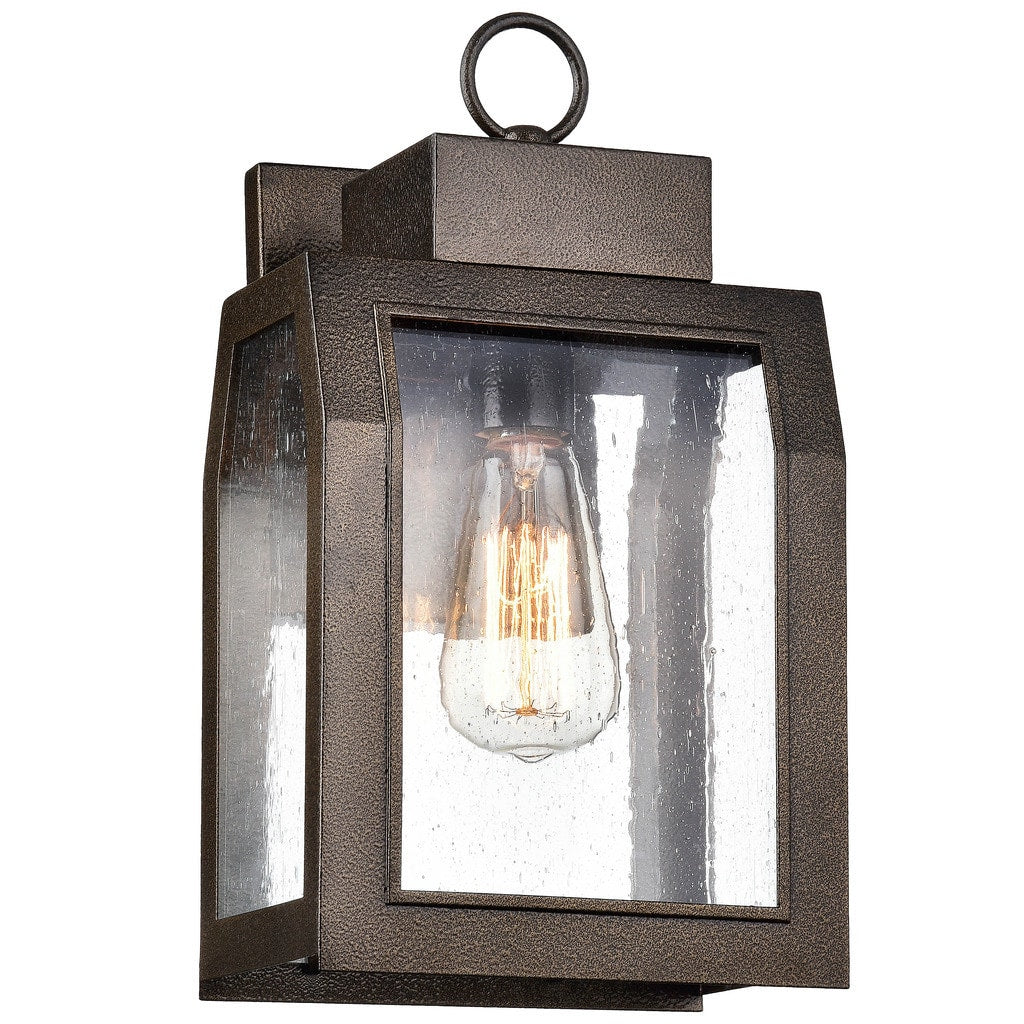 Milton 1 Light Antique Gold Outdoor Wall Lantern