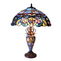 Chloe Nora Collection Tiffany Style Victorian Design 2 1 Light Dark Antique Bronze Table Lamp