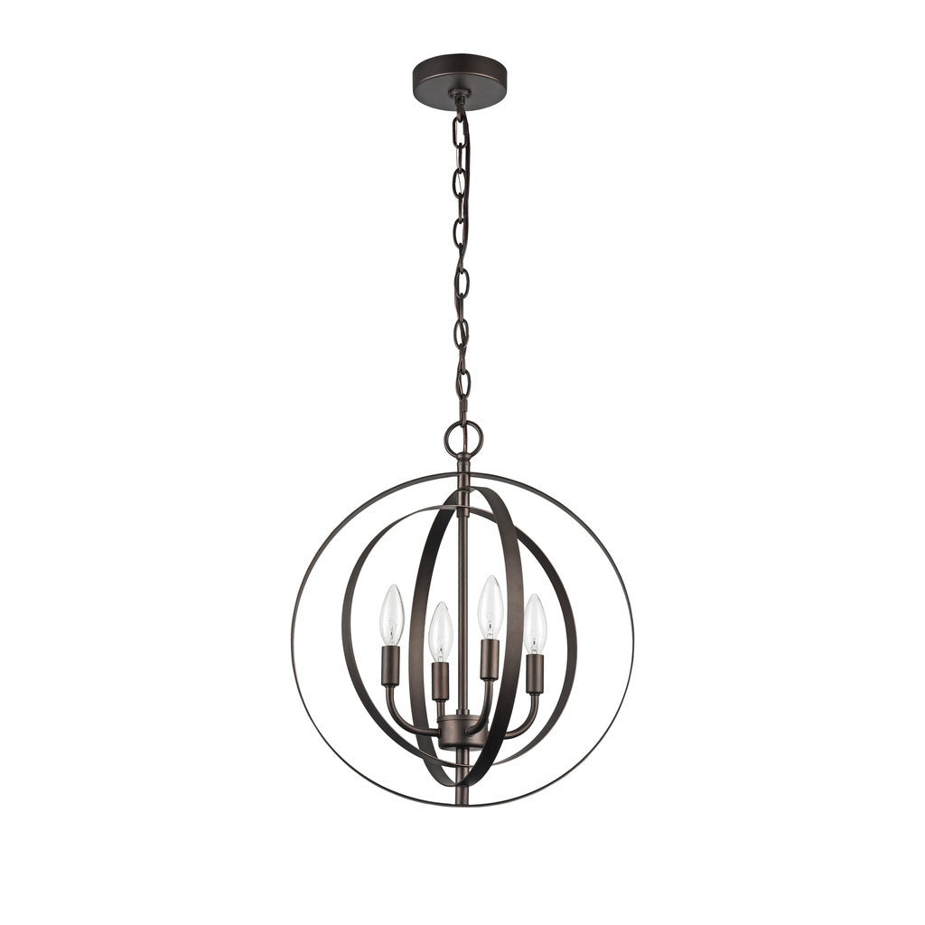 Chloe Osbert Collection 4 Light Oil Rubbed Bronze Pendant