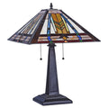 Chloe Tarben Collection Tiffany Style 2 Light Blackish Bronze Table Lamp
