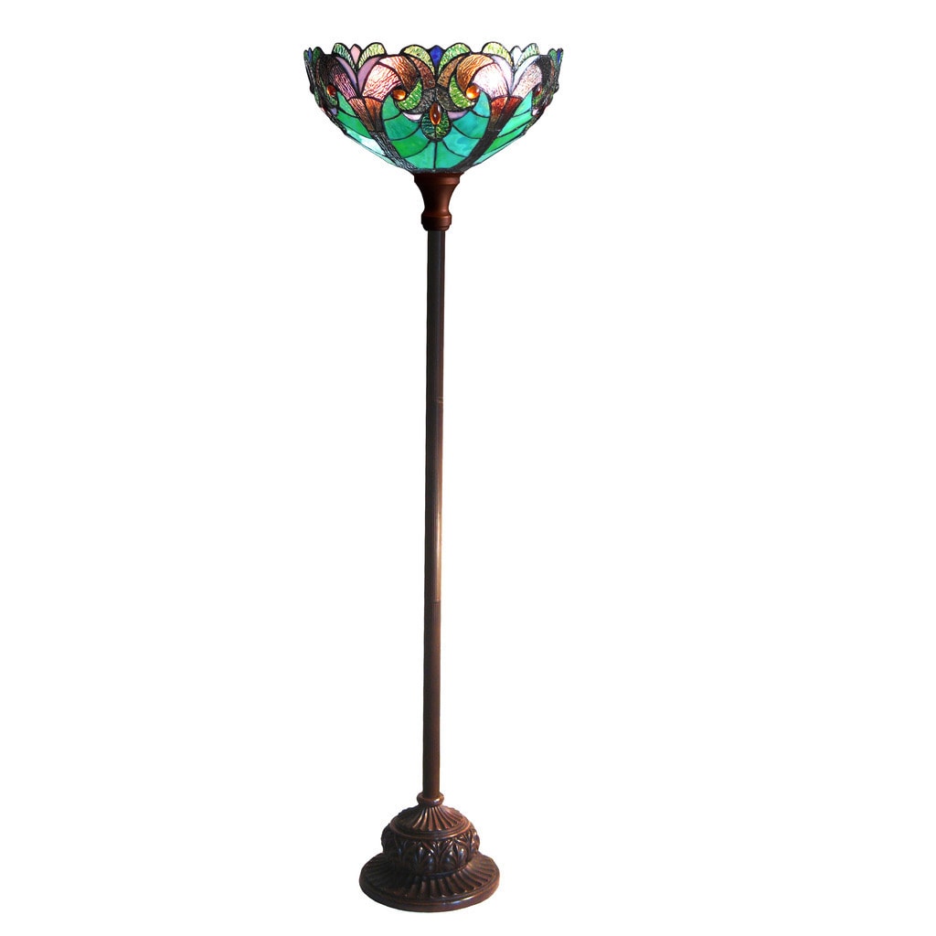 Chloe Tiffany Design Baroque Style 1 Light Torchiere Lamp