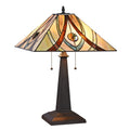 Chloe Tiffany Style 2 Light Blackish Bronze Table Lamp
