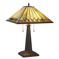 Chloe Tiffany Style 2 Light Blackish Bronze Table Lamp