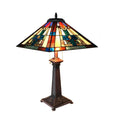Chloe Tiffany Style 2 Light Dark Antique Bronze Table Lamp