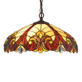 Chloe Tiffany Style 2 Light Dark Bronze Art Glass Pendant