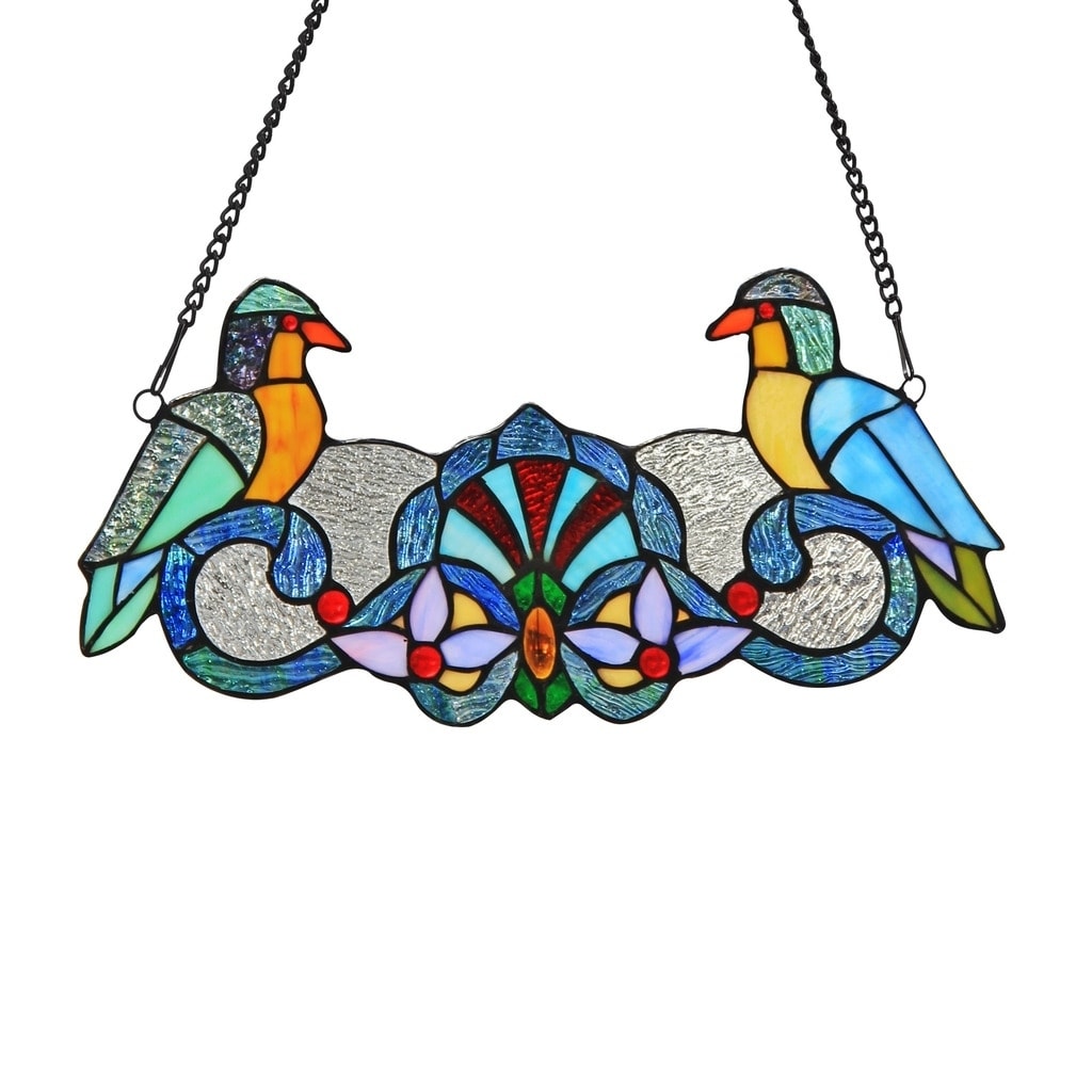 Chloe Tiffany Style Bird Design Window Panel Suncatcher