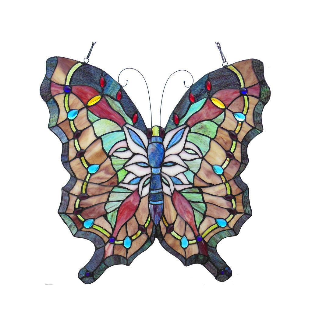 Chloe Tiffany Style Butterfly Design Window Panel Suncatcher