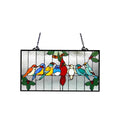 Chloe Tiffany Style Gathering Bird Design Window Panel M