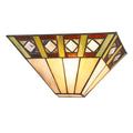 Chloe Tiffany Style Mission Design 1 Light Black Stained Glass Wall Sconce