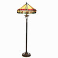 Chloe Tiffany Style Mission Design 2 Light Antique Bronze Floor Lamp
