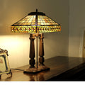 Chloe Tiffany Style Mission Design 2 Light Dark Bronze Table Lamp