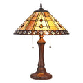 Chloe Tiffany Style Mission Design 2 Light Dark Bronze Table Lamp