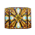 Chloe Tiffany Style Mission Design 3 Panel Fireplace Screen