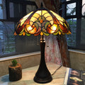 Chloe Tiffany Style Victorian 2 Light Antique Bronze Table Lamp
