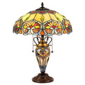 Chloe Tiffany Style Victorian Design 2 1 Light Dark Bronze Table Lamp