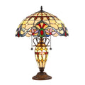 Chloe Tiffany Style Victorian Design 2 1 Light Dark Bronze Table Lamp