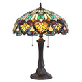 Chloe Tiffany Style Victorian Design 2 Light Bronze Table Lamp