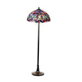 Chloe Tiffany Style Victorian Design 2 Light Dark Antique Bronze Floor Lamp