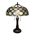 Chloe Tiffany Style Victorian Design 2 Light Dark Bronze Table Lamp