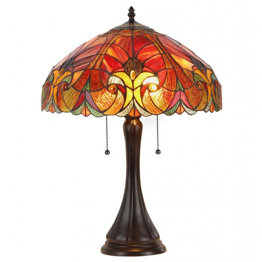 Chloe Tiffany Style Victorian Design 2 Light Table Lamp
