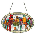 Chloe Tiffany Style Bird Design Round Window Panel