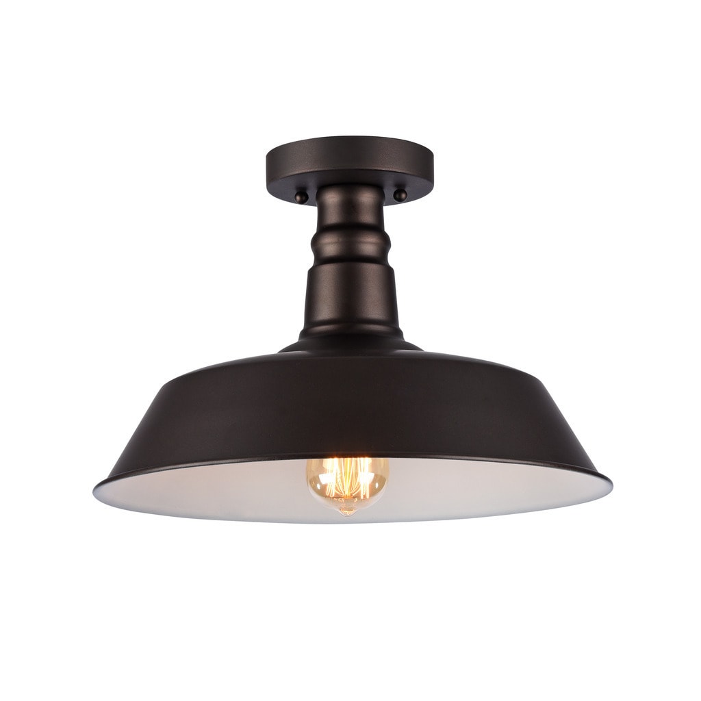 Chloe Transitional 1 Light Oil Rubbed Bronze Flush Mount