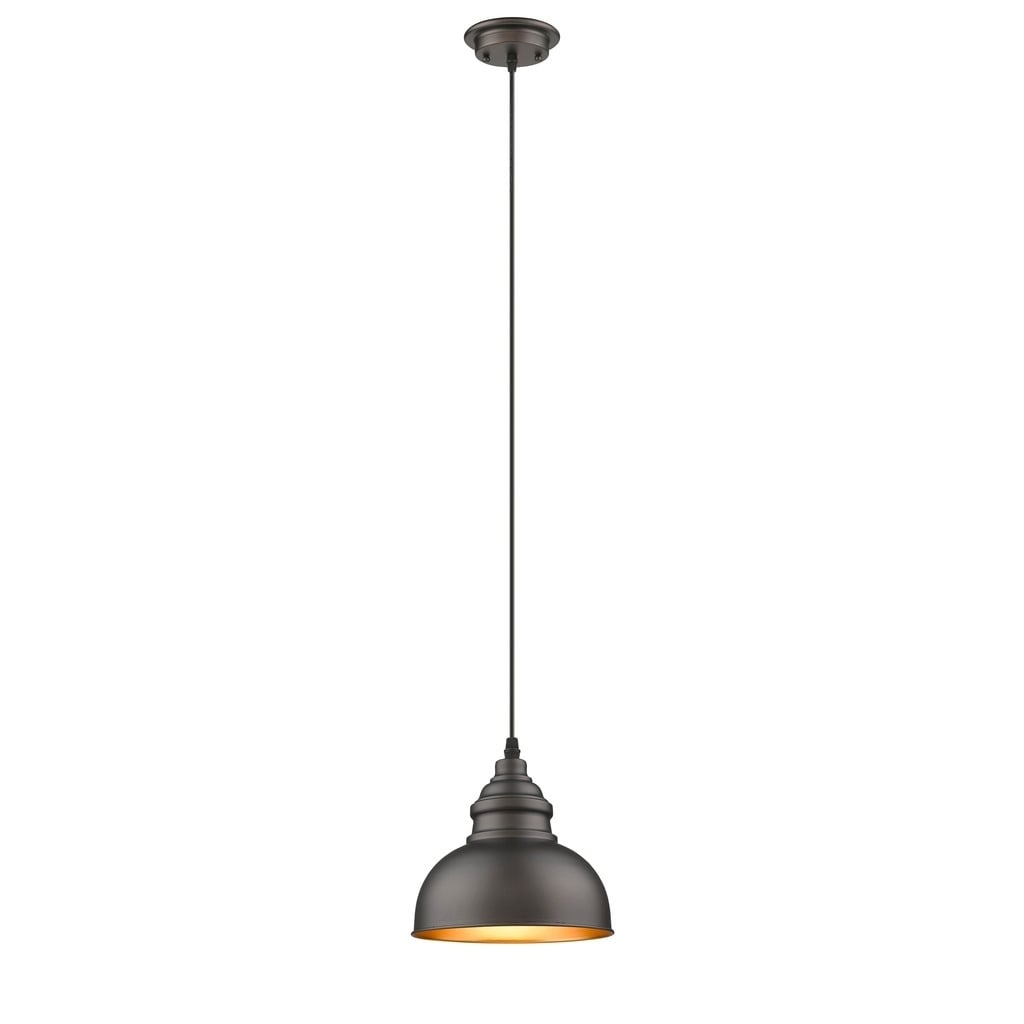Chloe Transitional 1 Light Oil Rubbed Bronze Pendant