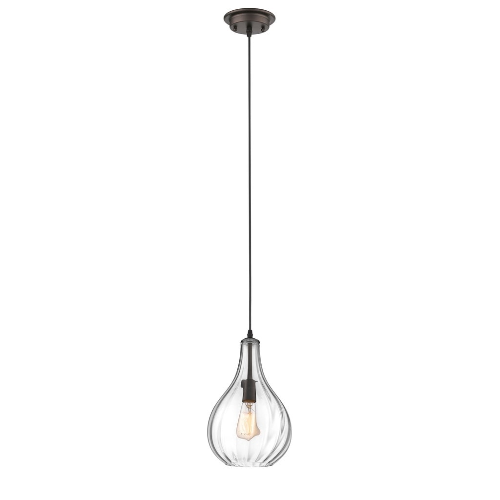 Chloe Transitional 1 Light Oil Rubbed Bronze Pendant