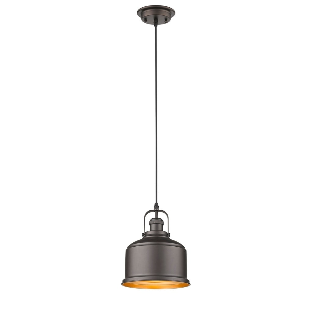 Chloe Transitional 1 Light Oil Rubbed Bronze Pendant