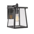 Chloe Transitional 1 Light Textured Black Outdoor Wall Sconce
