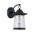 Transitional 1 Light Textured Black Outdoor Wall Sconce